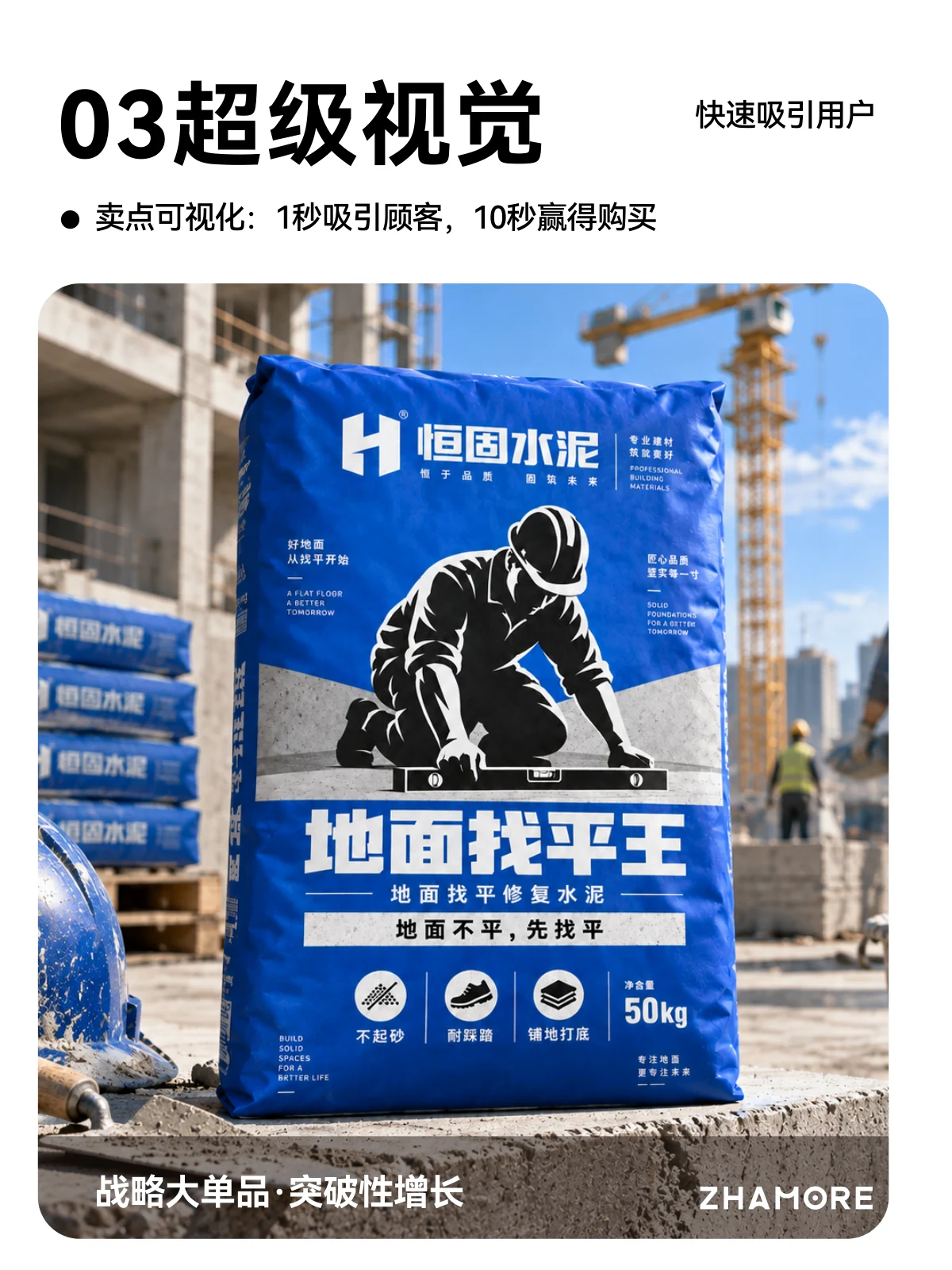 Henggu Cement · Packaging design illustration