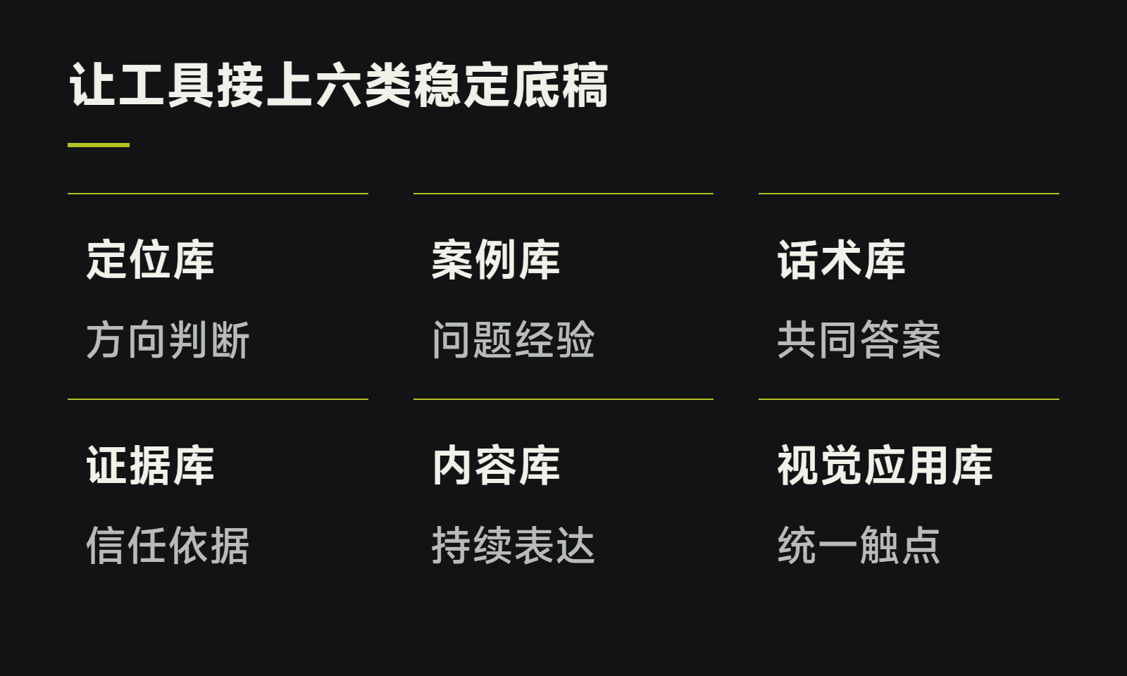 让工具接上六类稳定底稿